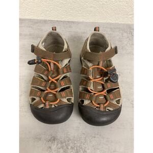 KEEN Kids Sport Sandals Size 12 Polyester Brown Orange Closed Toe Water